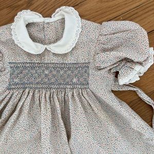 Vintage baby girl dress with stocking detail